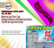 PENGADAAN JASA FOTOCOPY UNTUK KERTAS UKURAN A4/F4